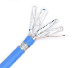 Cable cross-section showing copper and shielding